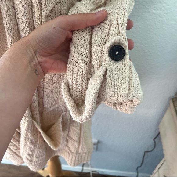 Sparrow Anthropologie cream cotton crocheted cardigan Size XS - Picture 6 of 12